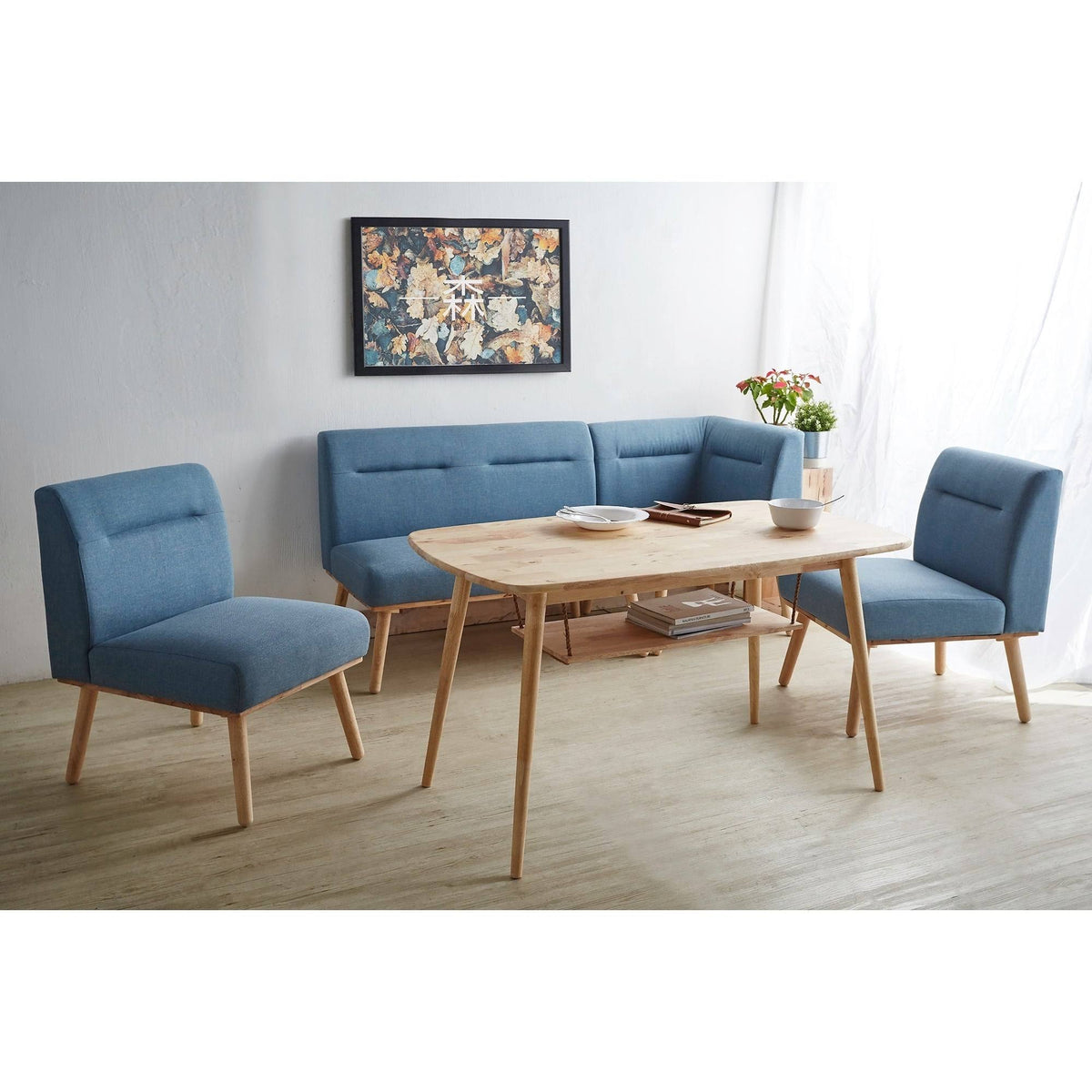 Mid Century All Wood Sectional 1 Seater Sofa A859796