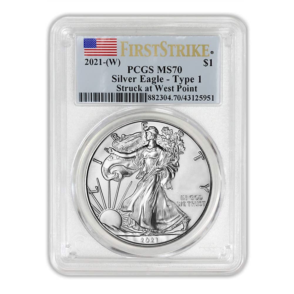 1 oz Silver American Eagle Coin MS-70 Type 1 C478015