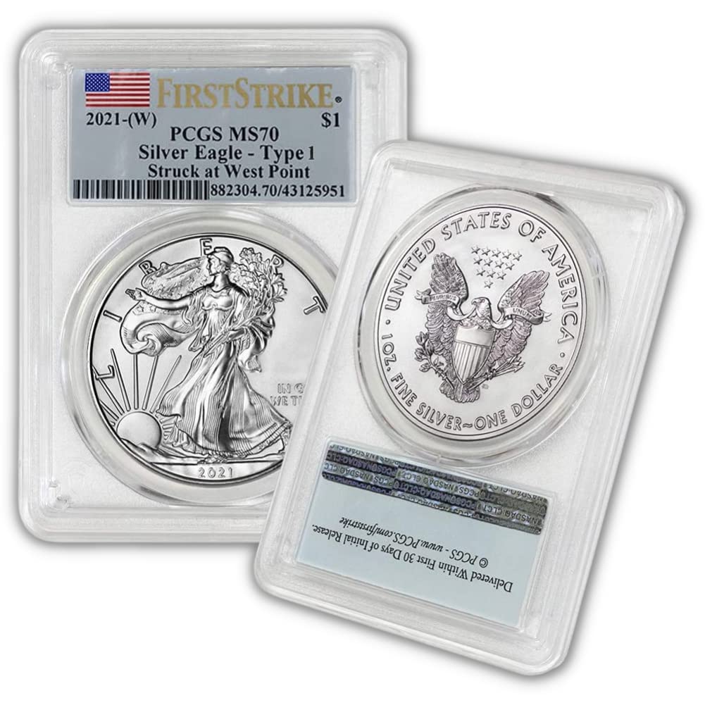 1 oz Silver American Eagle Coin MS-70 Type 1 C478015