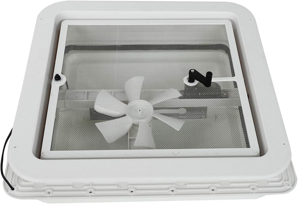 14 RV Roof Vent with 12V Fan White Lid M10776