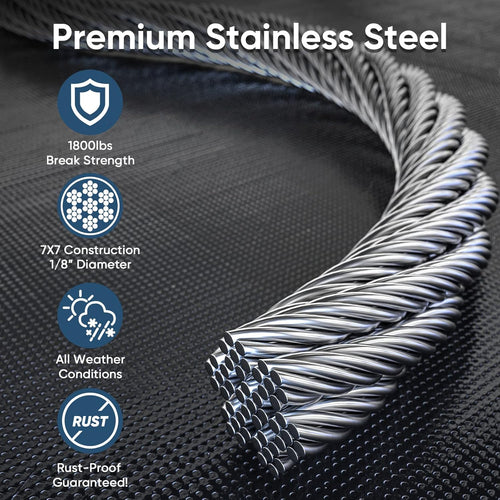 1/8 300ft Stainless Steel Wire Rope Aircraft Cable T943