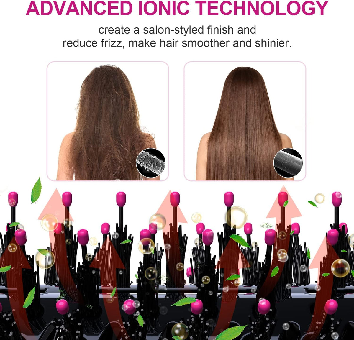 4 in 1 Hot Negative Ion Anti-Frizz Blowout Hair Dryer Brush G114