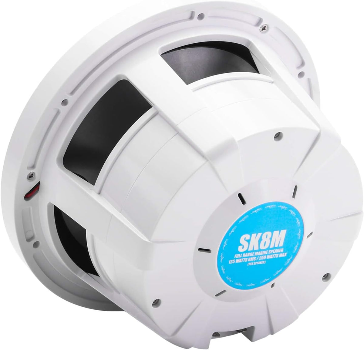 8" 2-Way Marine Coaxial Speakers, Pair (White) L318