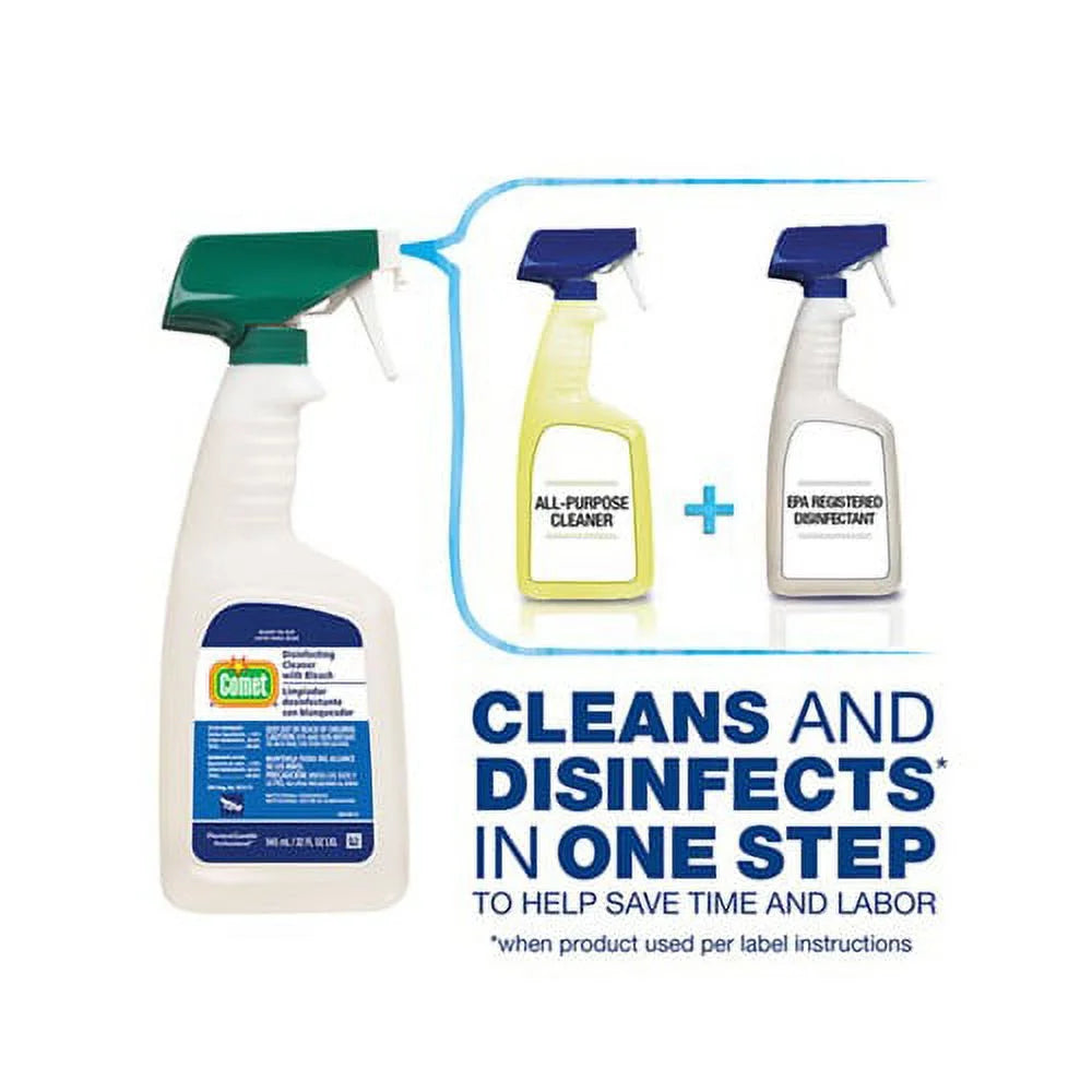 Disinfecting Cleaner with Bleach 32 oz Plastic Spray Bottle U29847