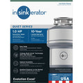 1 HP Continuous Feed Garbage Disposal O9109