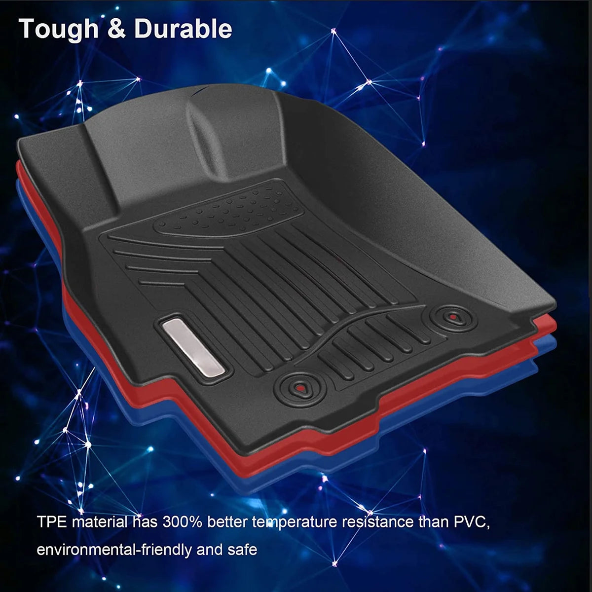 3 Piece TPE Rubber Floor Mats for Subaru Outback & Legacy Full Set All-Weather C279