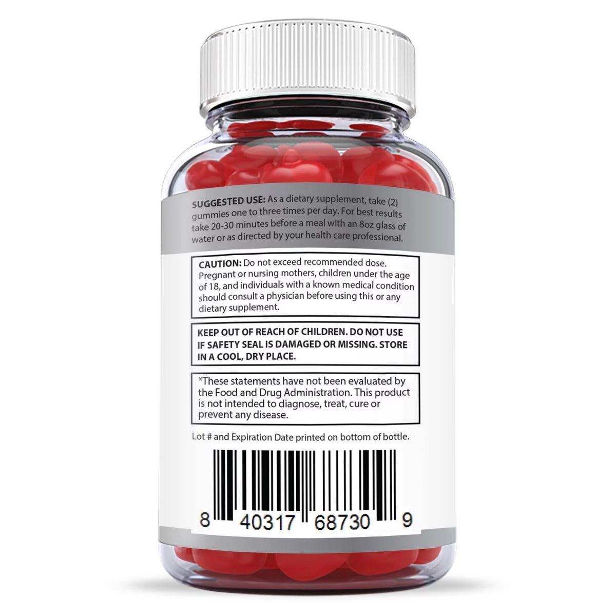 5 Pack 2000mg ACV Gummies Dietary Supplement U149182