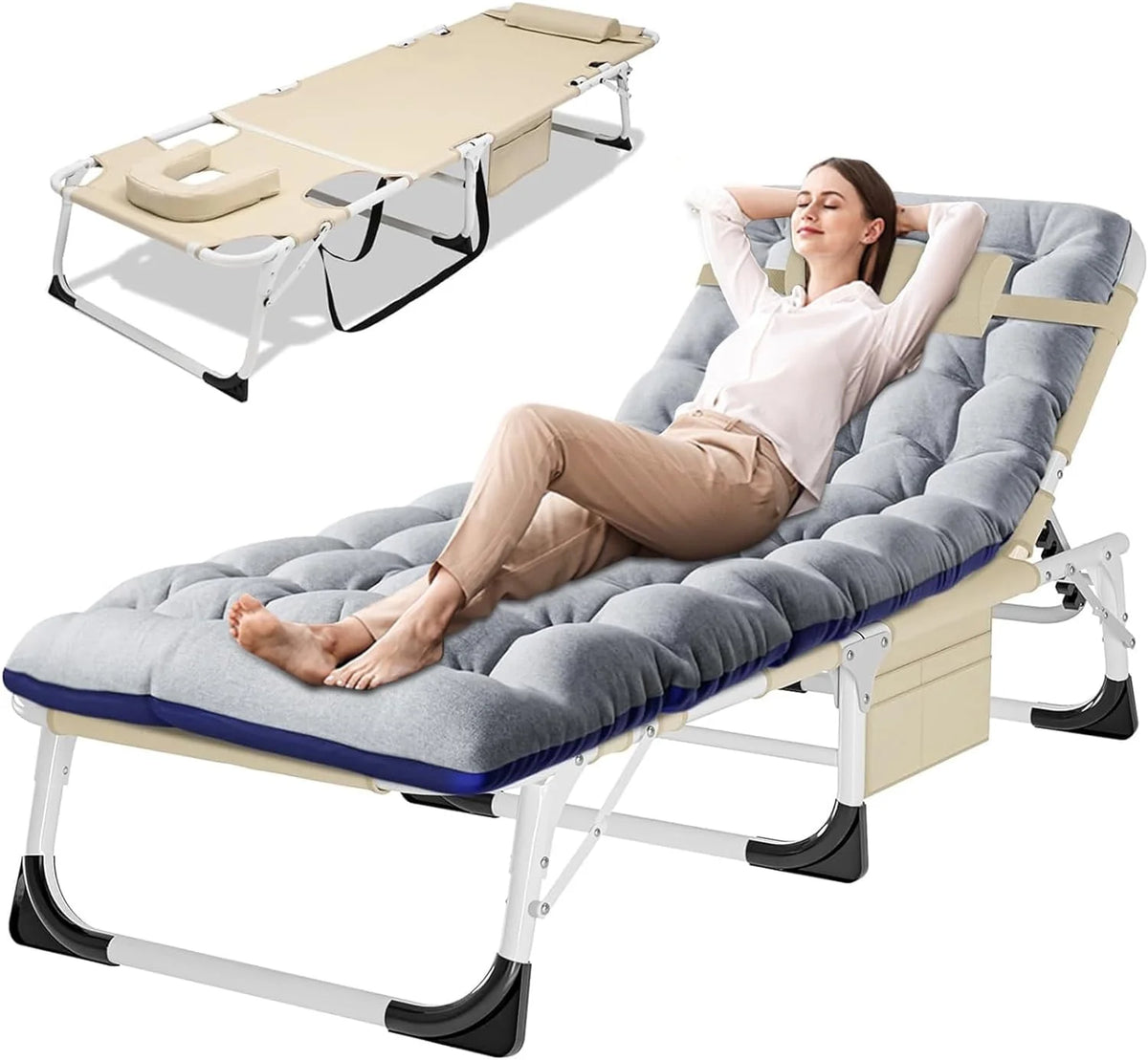 Folding Tanning Chair with Face Arm Hole E3972