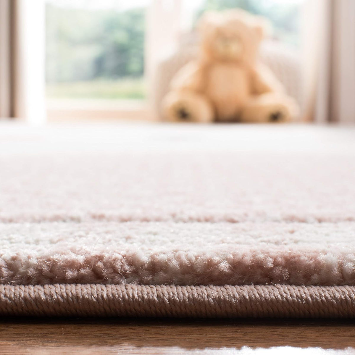 2'3" x 12' Pink & Grey Cat Design Runner Rug D55851