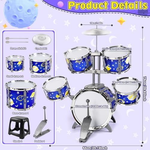 Kids Jazz Drum Set with Stool W693