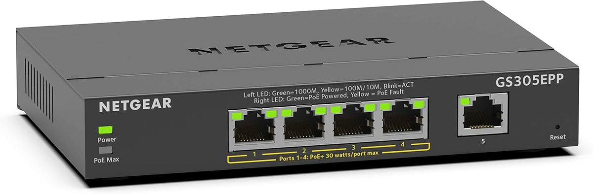 16-Port PoE Gigabit Ethernet Plus Switch with 15 x PoE+ @ 180W, 1 x 1G SFP Port E55565