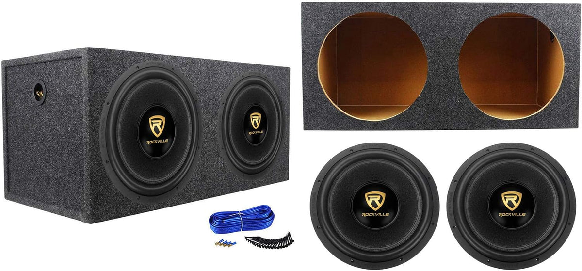 15 10,000w Car Audio Subwoofers with Sealed Sub Box Enclosure L654