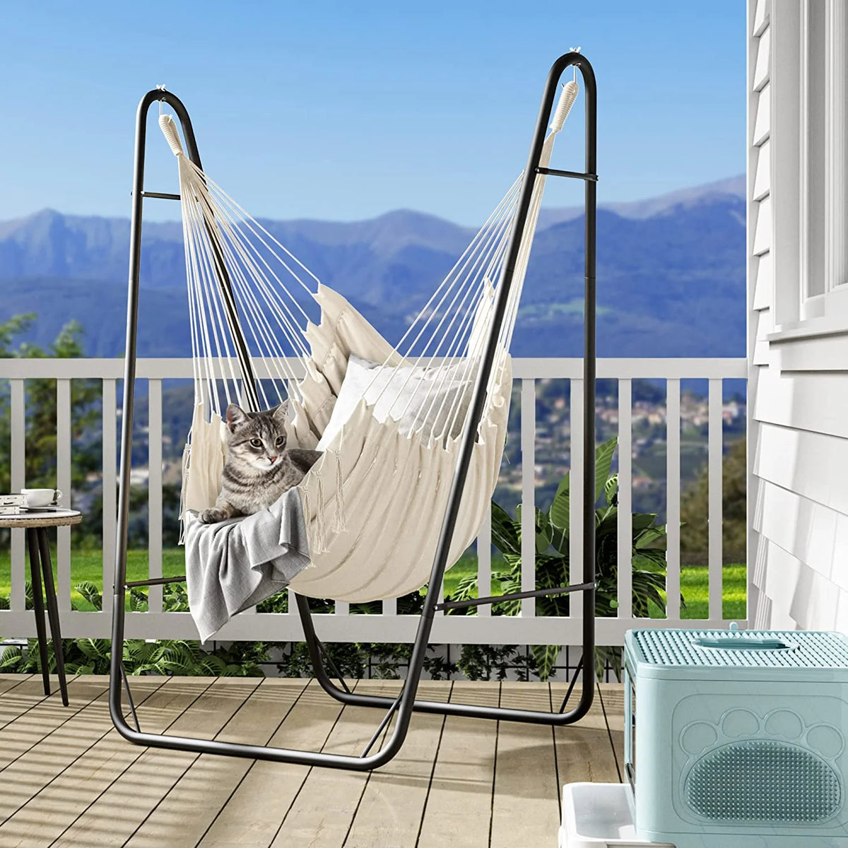 Hammock Chair with Stand Heavy Duty 330Lbs I682262