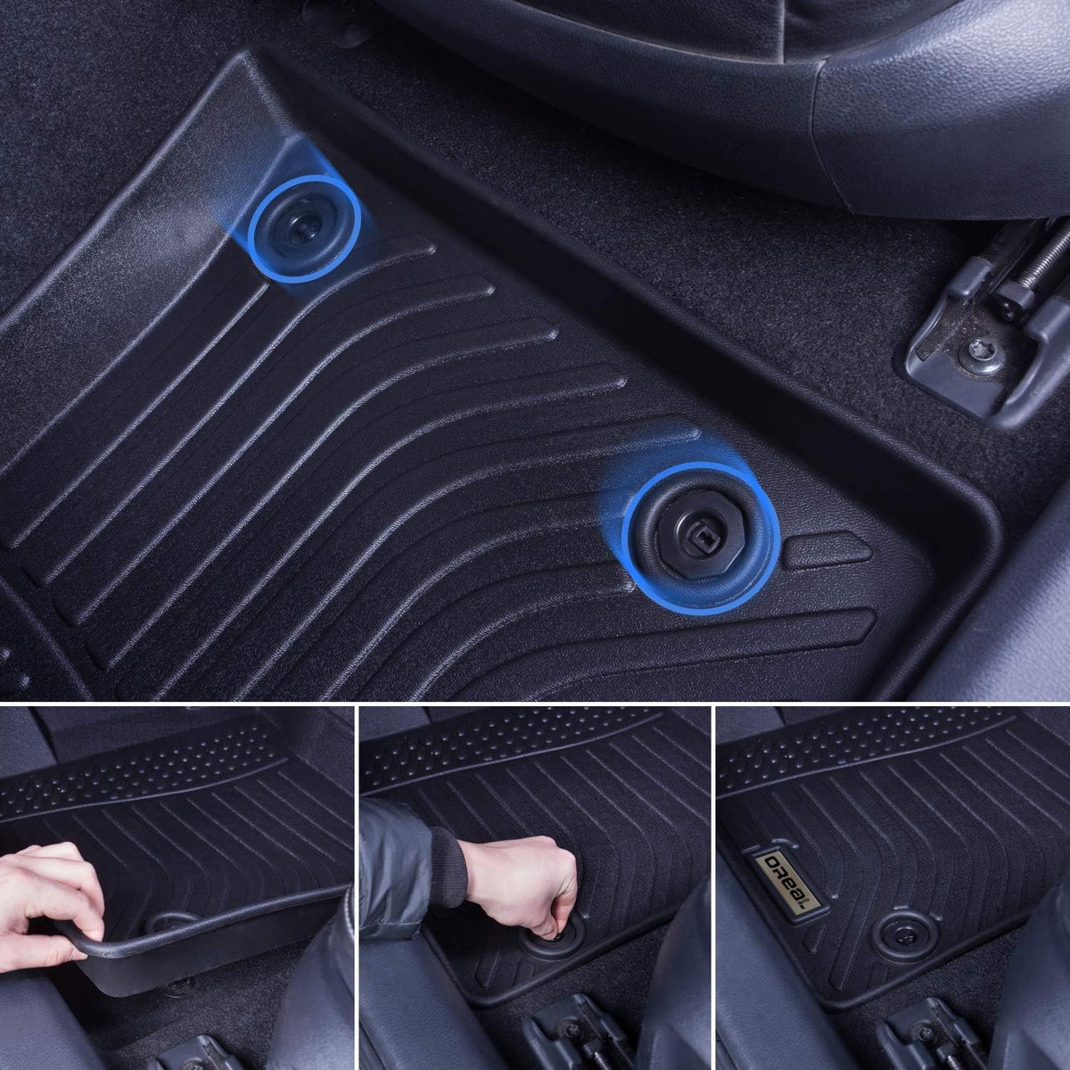 Black Floor Mats Liners L383