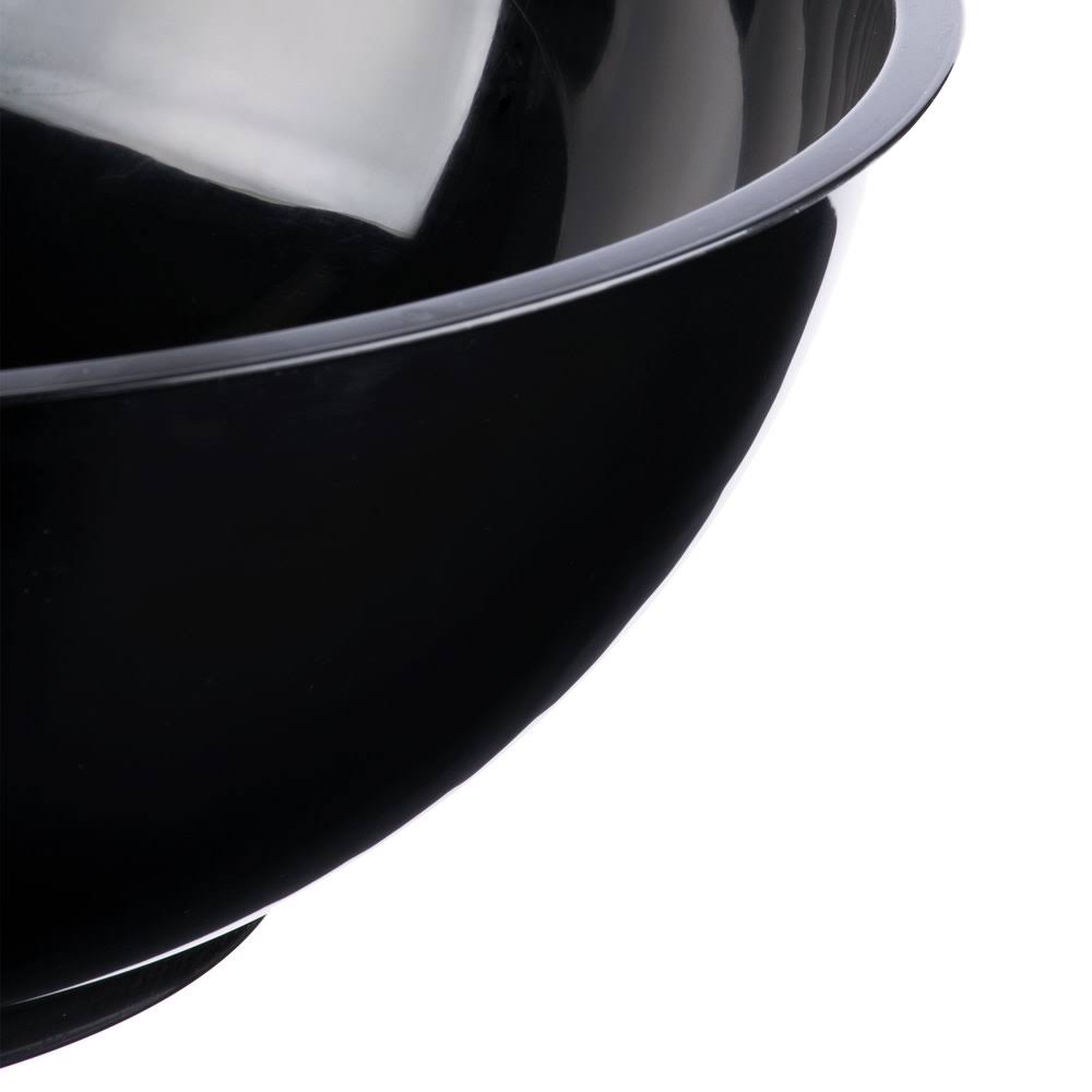 Black High Profile Plastic Catering Bowl - 25/Case S759