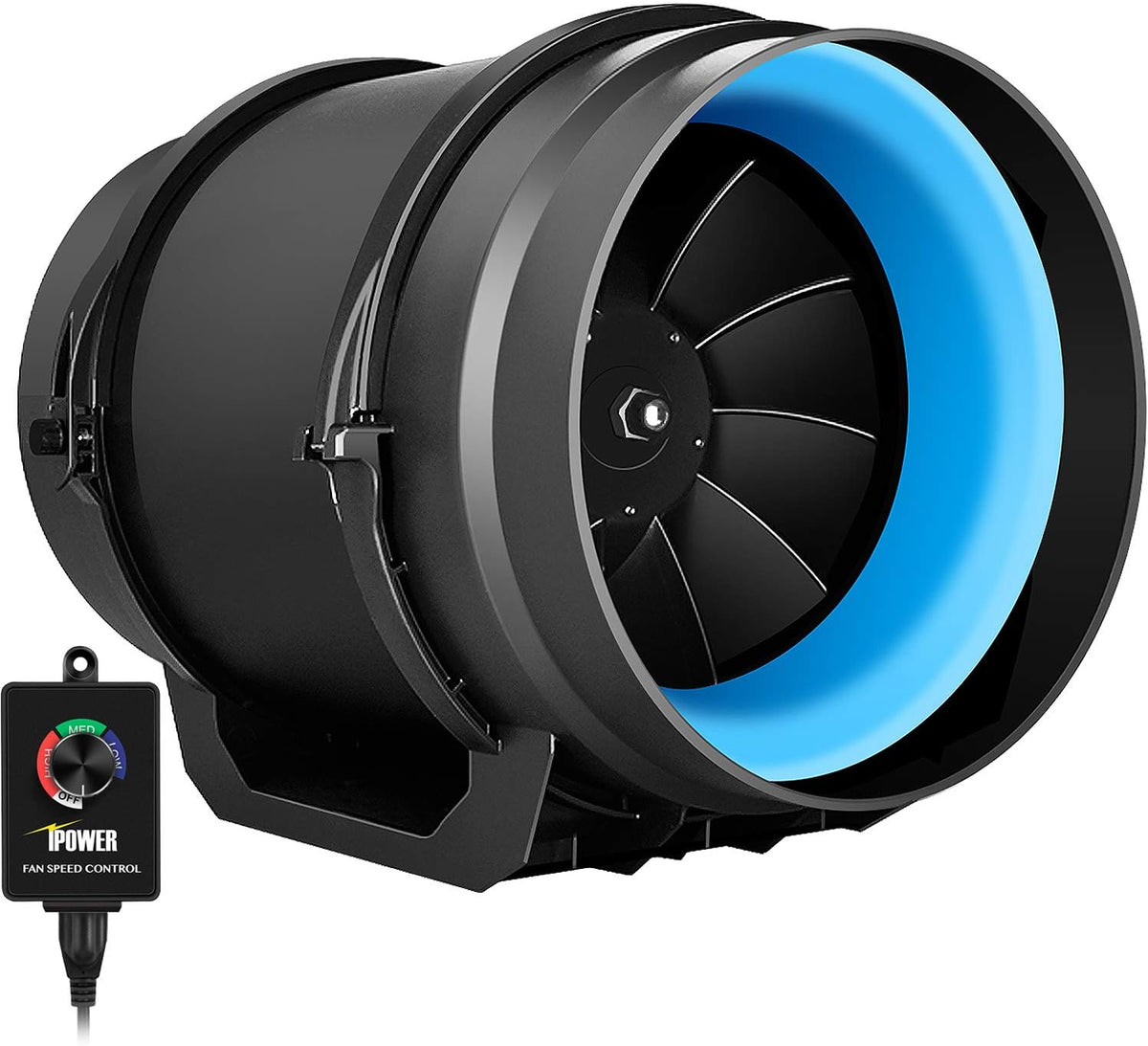8 Inch 500 CFM Inline Fan with Carbon Filter and Ducting X406