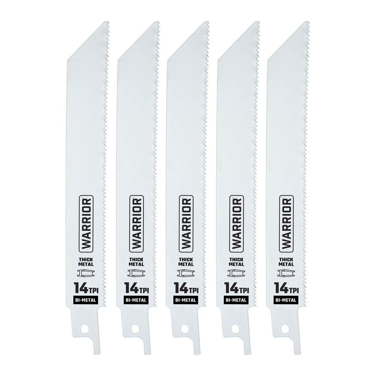 6 in. 14 TPI Bi-metal Reciprocating Saw Blades, 5 Pack T1087