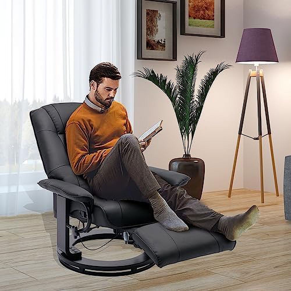 Grey PU Leather Recliner Chair with Footrest X680