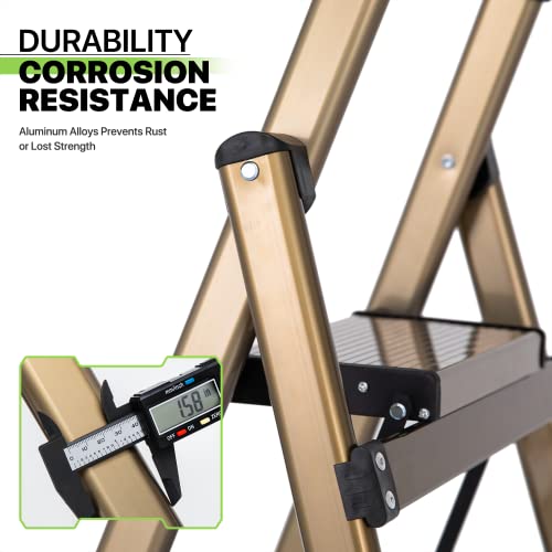Aluminum 3-Step Folding Step Stool with Padded Grip G483