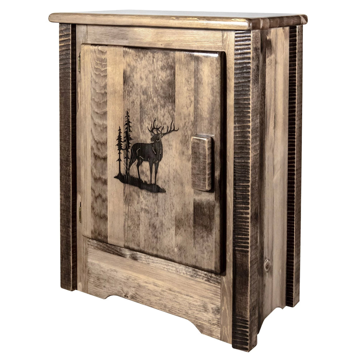 Accent Cabinet with Laser Engraved Elk Design M55183