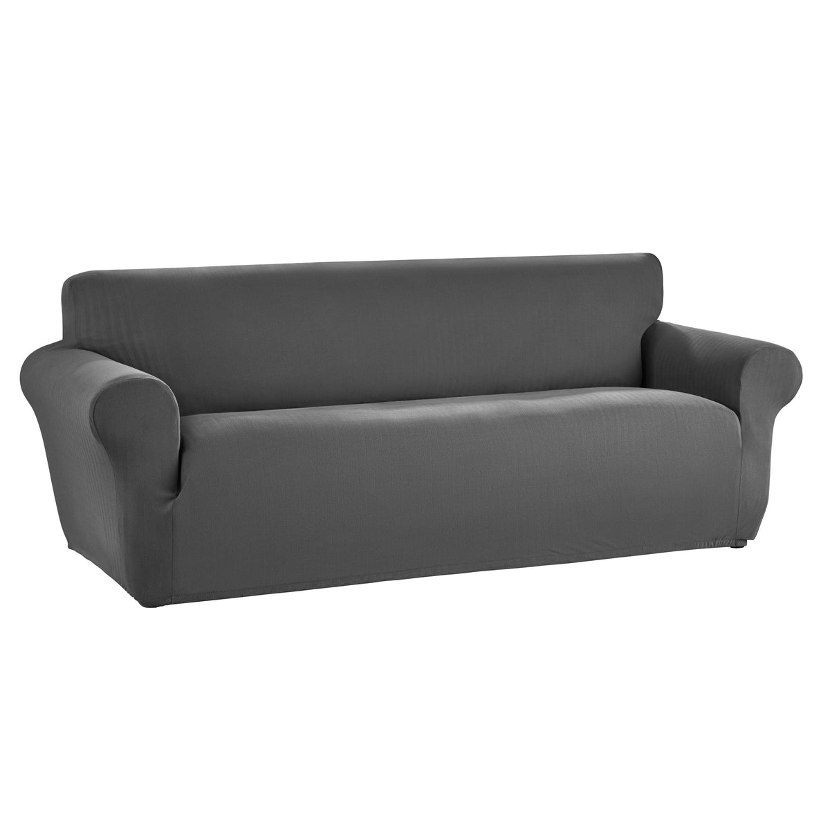 Charcoal Gray 1-Piece Sofa Slipcover P6911