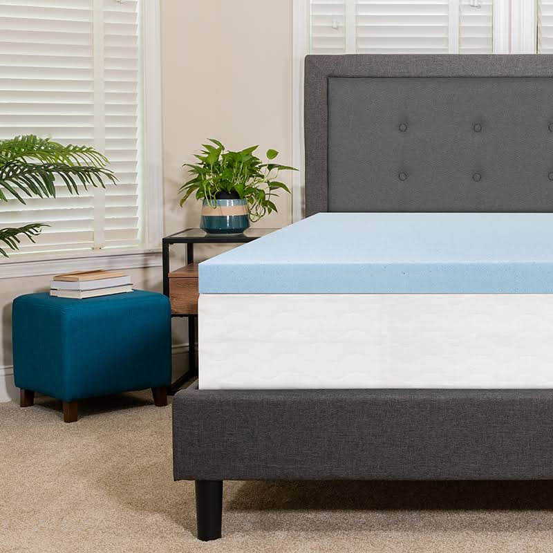 King 3 inch Cool Gel Memory Foam Mattress Topper J7079