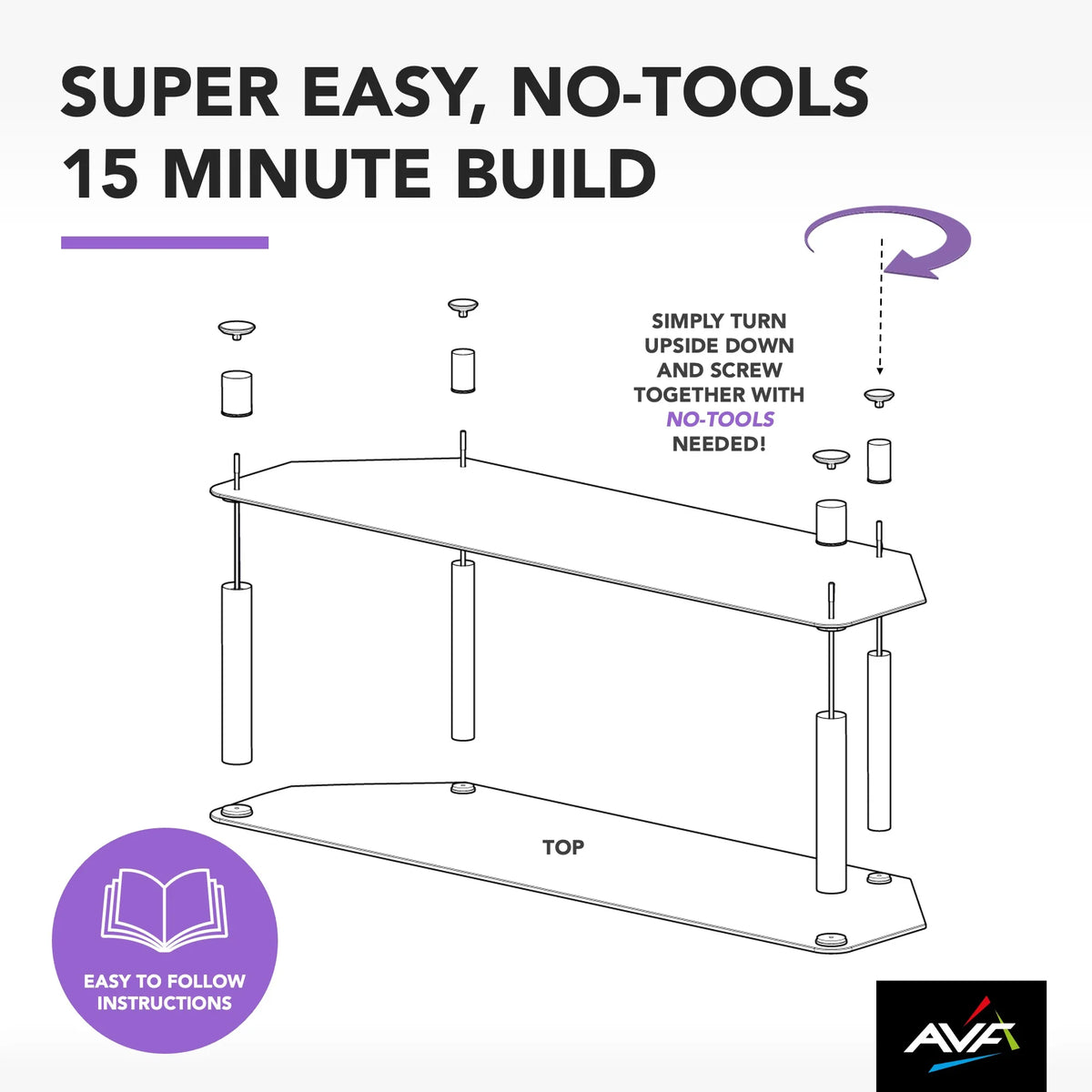 Black Glass TV Stand C6578