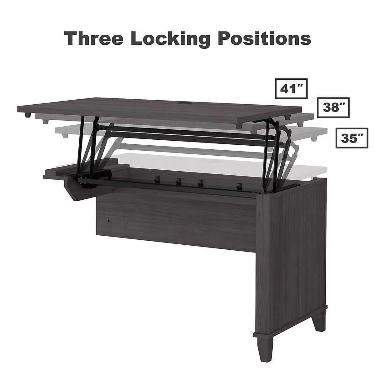 Sit to Stand Desk Set with Bookcase M63942