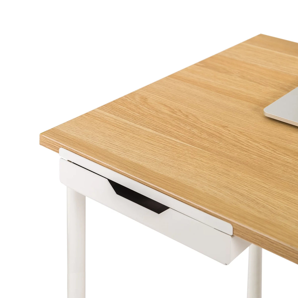 Cream L-Shaped Corner Desk D7806