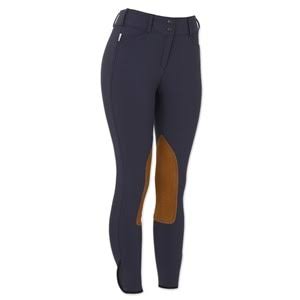 Black & Blue Mid Rise Breech with Tan Patch D118346