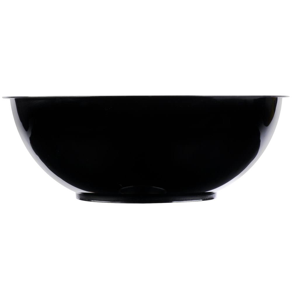 Black High Profile Plastic Catering Bowl - 25/Case S759