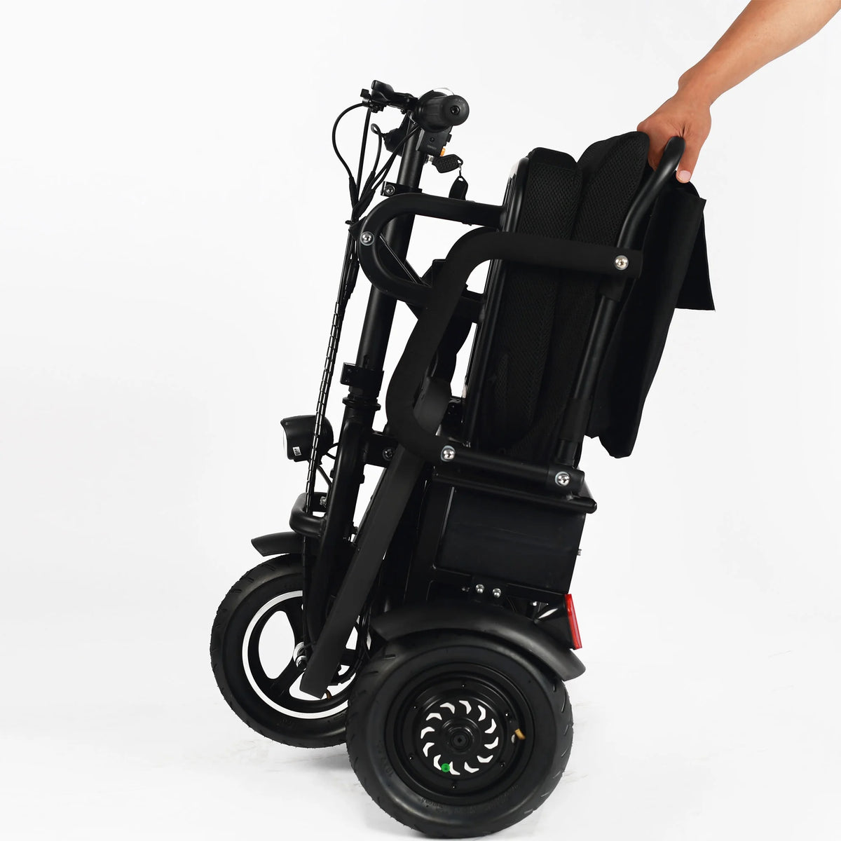 Folding Electric Trike 48v 700w Dual Motor Lithium Black I5327