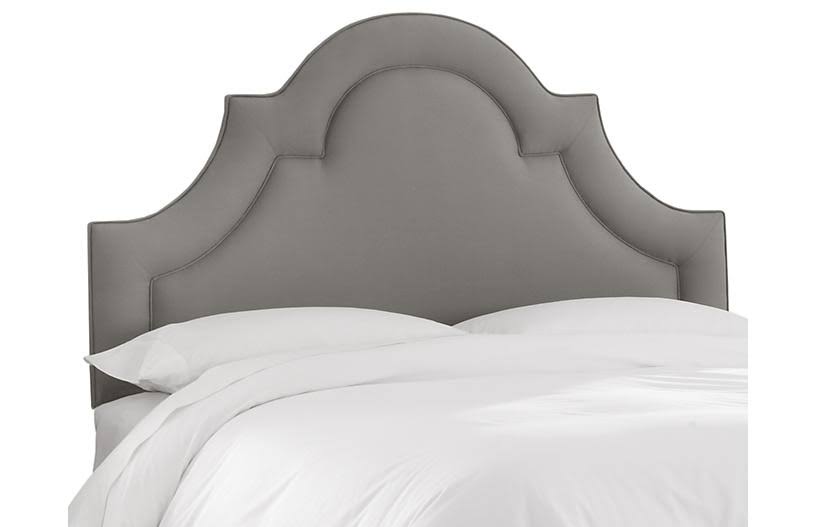 Black Velvet Arched Headboard Full J117