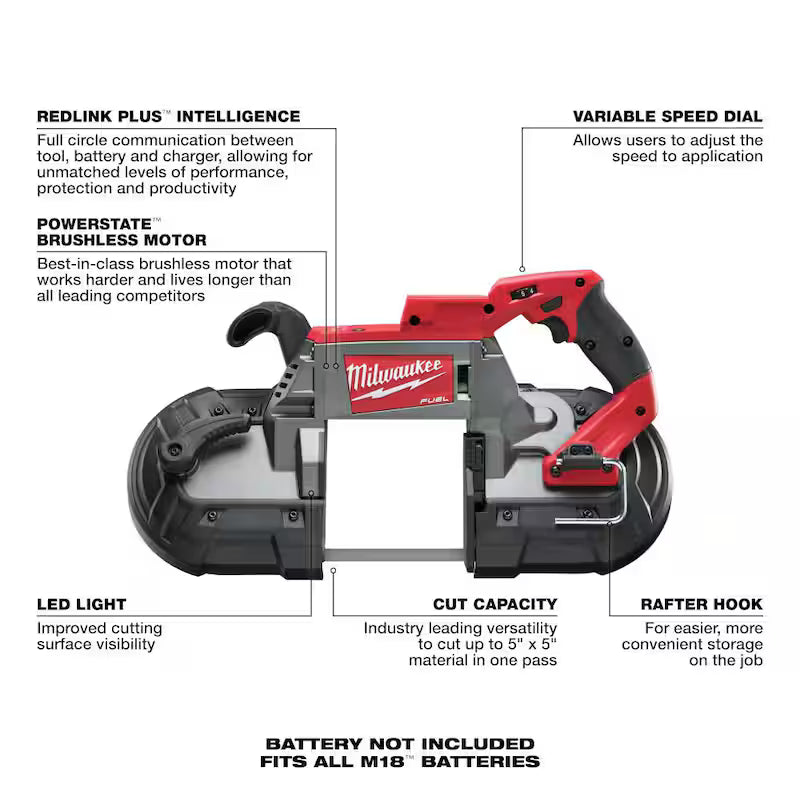 18-Volt Lithium-Ion Brushless Cordless Deep Cut Band Saw Kit D14858