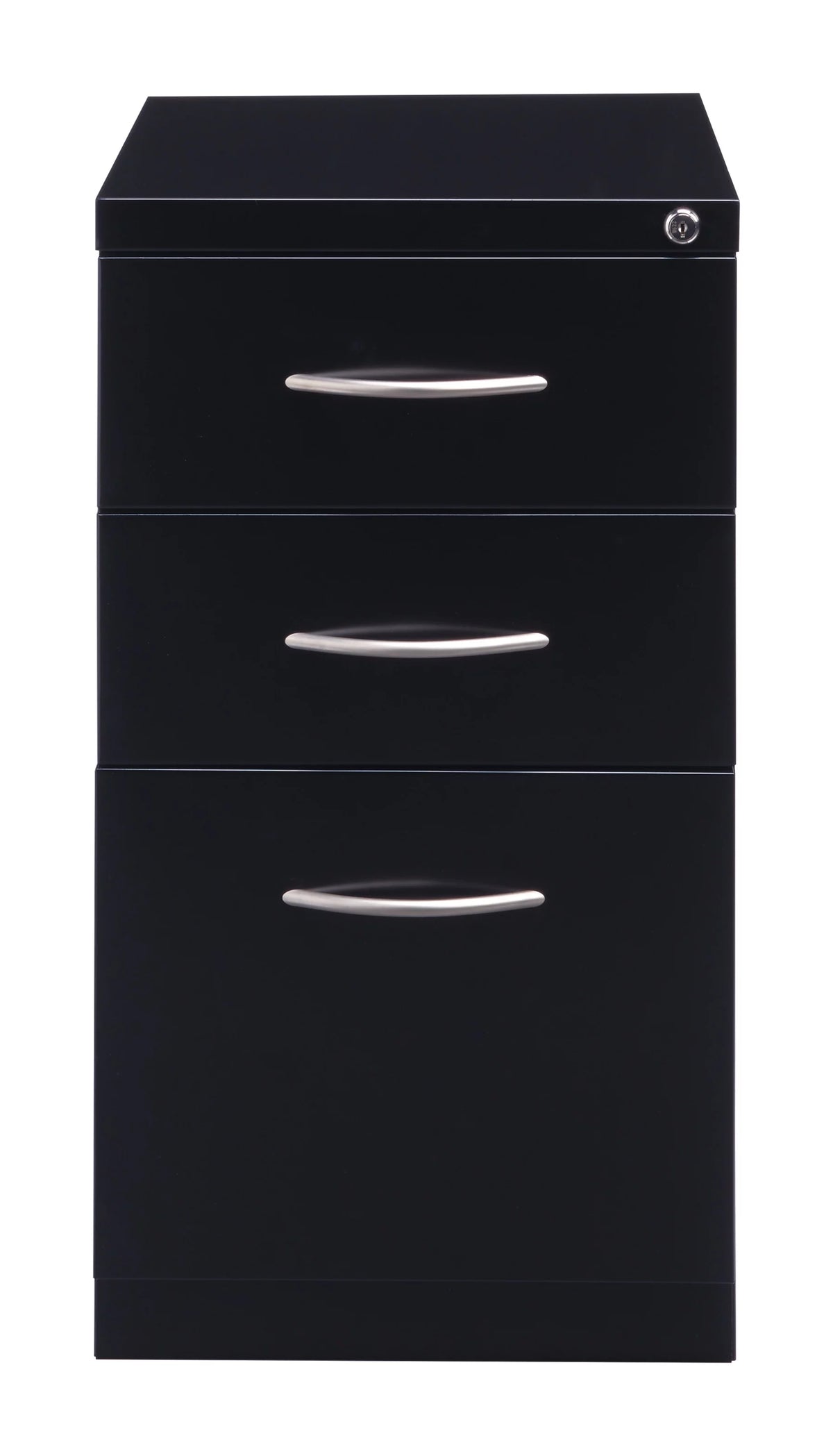23" Deep Mobile Pedestal File Cabinet 3 Drawer Black E730798