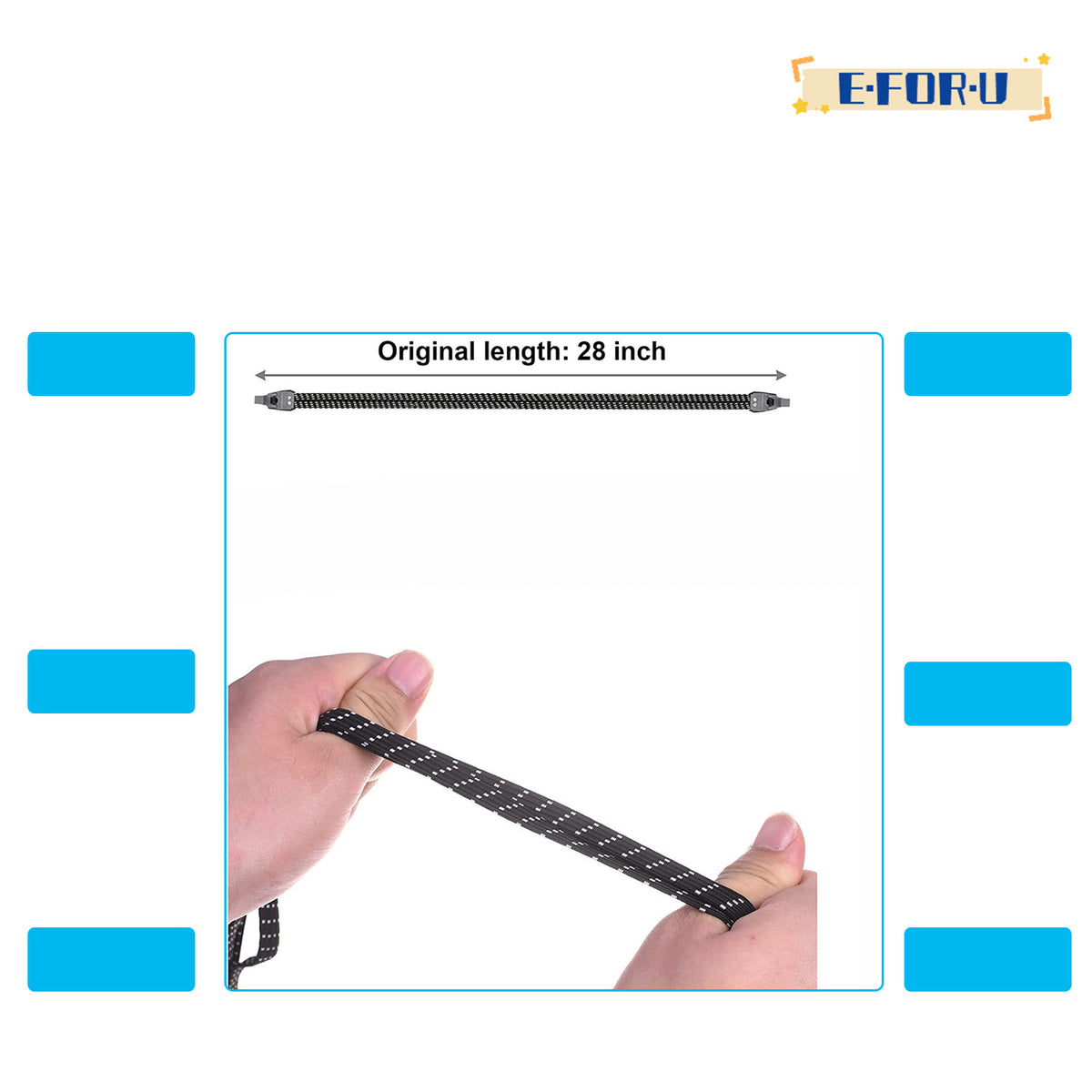 2 Pcs Elastic Motorcycle Bike Luggage Strap P3950