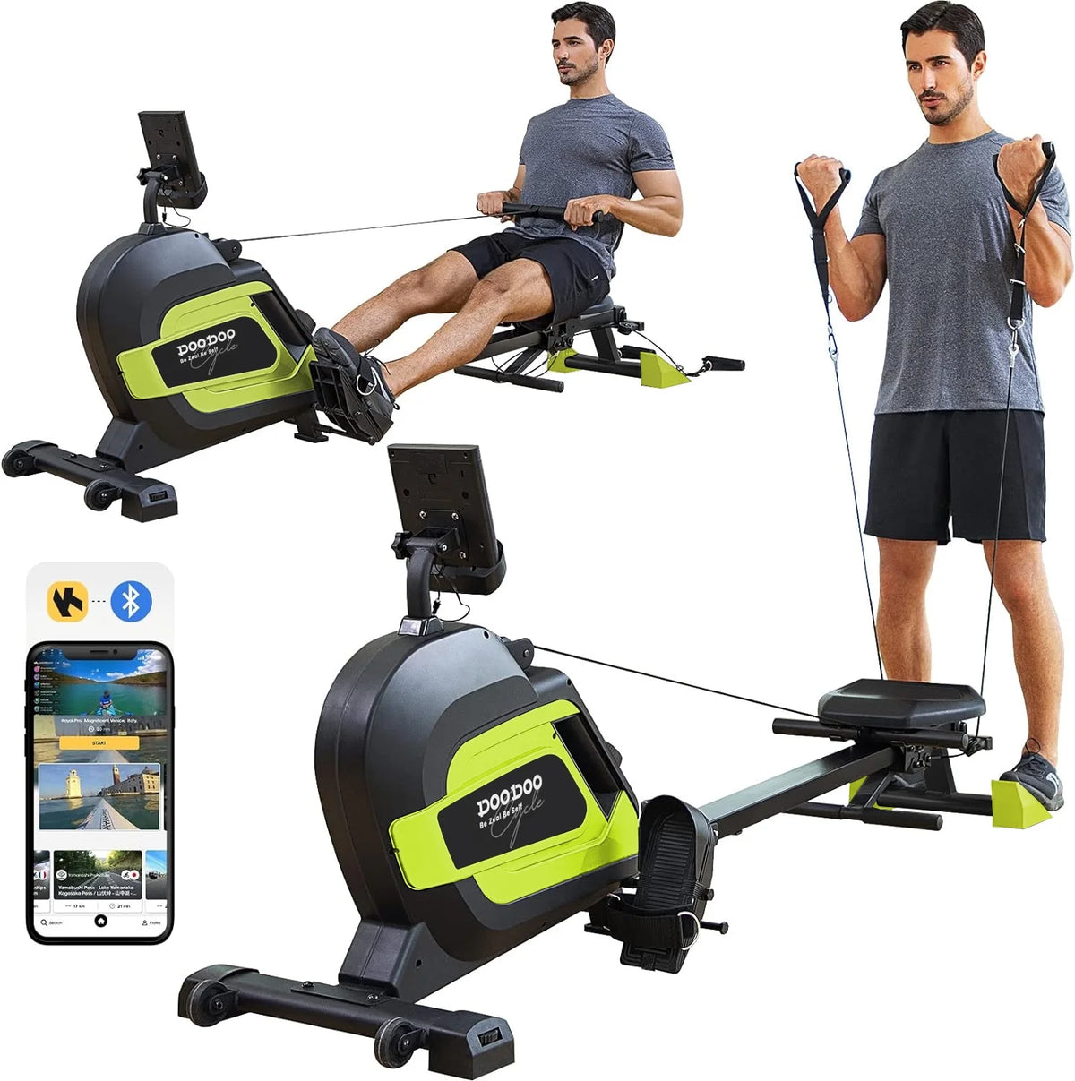 Foldable Magnetic Rowing Machine 8 Level Resistance R683067