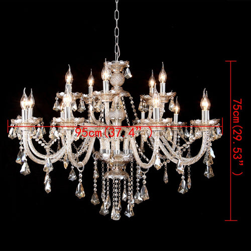 15 Lights Cognac K9 Crystal Chandelier U2824