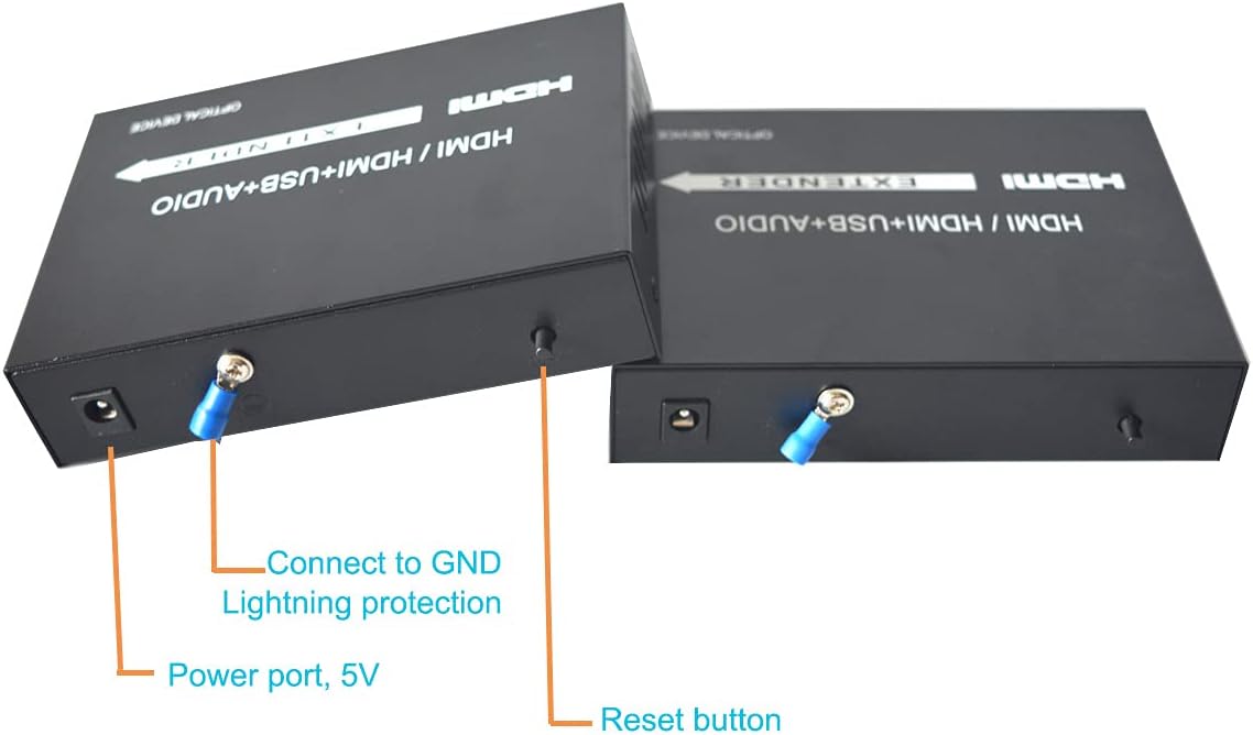 HDMI Extender Over Fiber Optic Cable Singlemode up to 20Km 1080P Transmitter and Receiver Kit C135