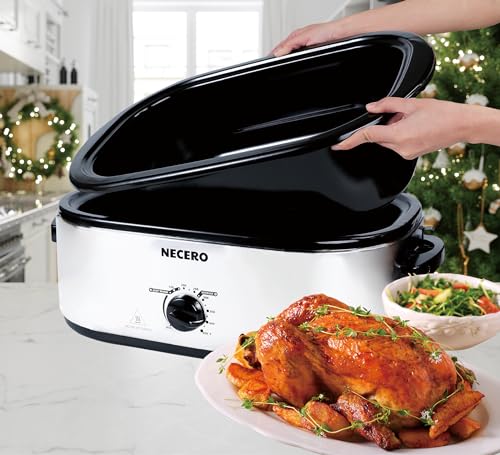 22Qt Electric Roaster Oven with Glass Lid and Removable Pan K3153