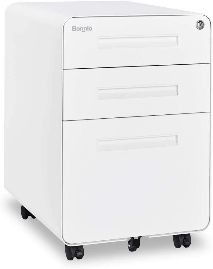 3 Drawer Rolling File Cabinet with Lock Y628017