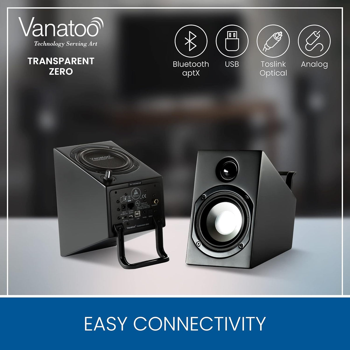 Black Set of 2 Powered Speakers X86432