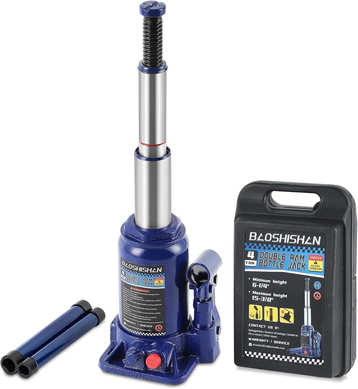 4 Ton Hydraulic Bottle Jack with Carrying Case U15186