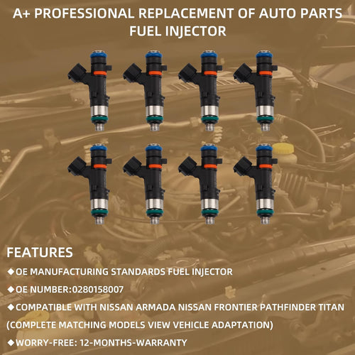 12 Holes 8 pcs Gasoline Fuel Injectors Set F613