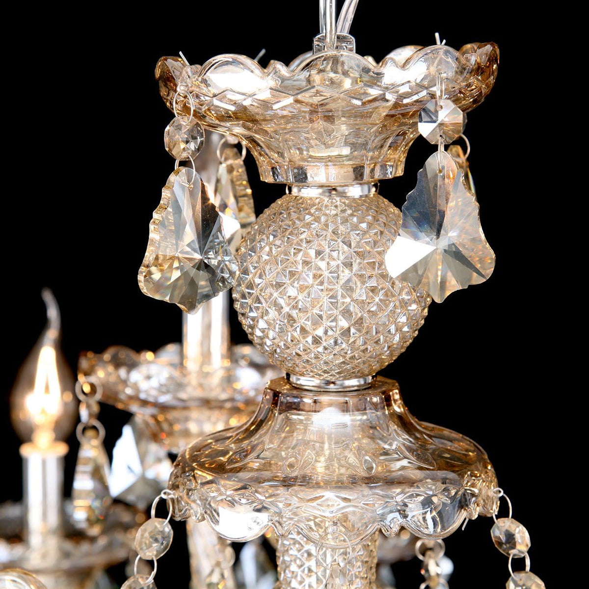 15 Lights Cognac K9 Crystal Chandelier U2824