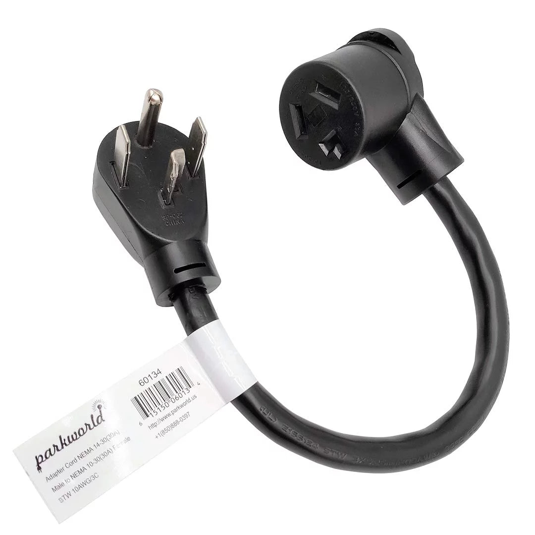 Dryer Adapter Cord NEMA 14-30P to 10-30R, 30A, 250V, 1.5FT E315
