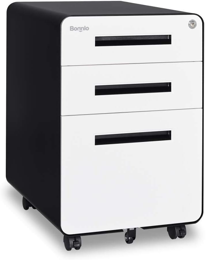3 Drawer Rolling File Cabinet with Lock Y628017