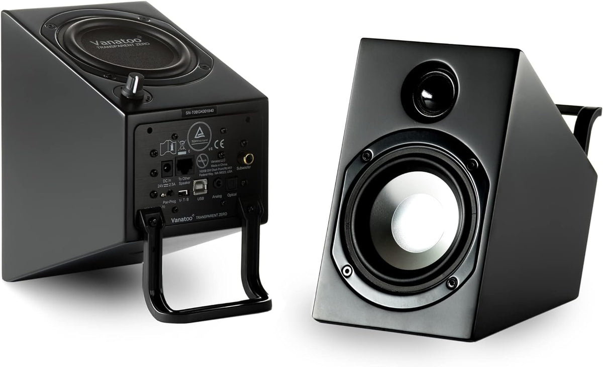 Black Set of 2 Powered Speakers X86432