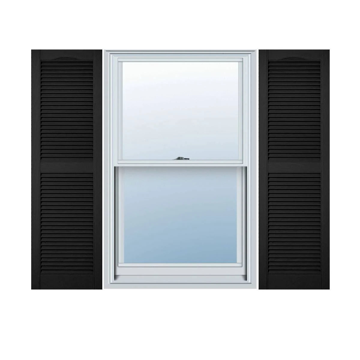 Black Vinyl Open Louver Shutters S443031