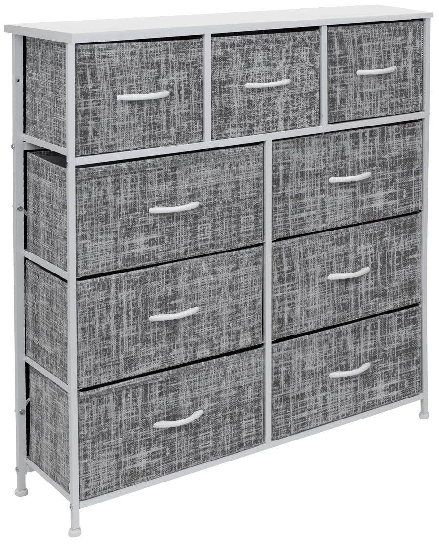 9 Drawer Fabric Dresser with Steel Frame O8474